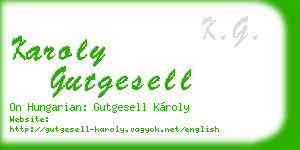 karoly gutgesell business card